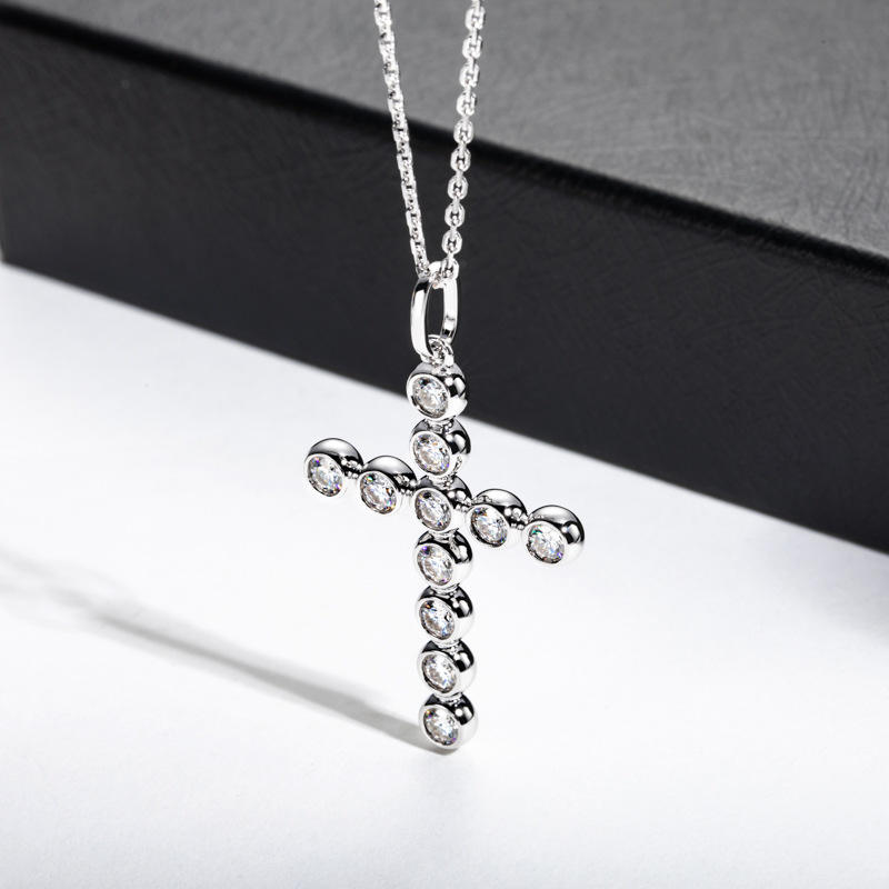 cross pendant, diamond cross pendant, cross pendant necklace, silver pendant necklace, diamond pendant, custom moissanite pendant, gold necklace, gold necklace women, white gold necklace, 14k gold necklace, valentines gift for her, birthday gift for her