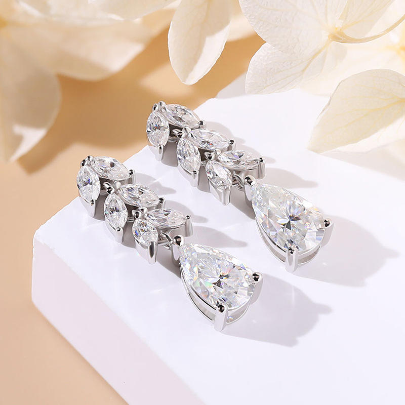dangle earrings, gold dangle earrings, silver dangle earrings, drop earrings, diamond drop earrings, gold drop earrings, silver drop earrings, diamond earrings, diamond earrings for women, lab grown diamond earrings, real diamond earrings, lab created diamond earrings, valentines gift for her, birthday gift for her