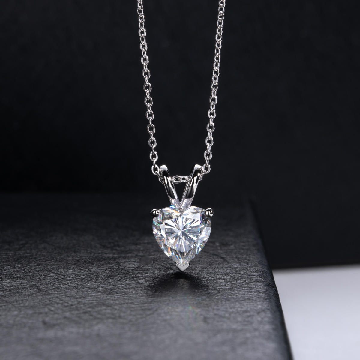 heart cut moissanite pendant, solitaire pendant necklace, gold pendant necklace, silver pendant necklace, diamond pendant, custom moissanite pendant, gold necklace, gold necklace women, white gold necklace, 14k gold necklace, valentines gift for her, birthday gift for her, 925 silver necklace