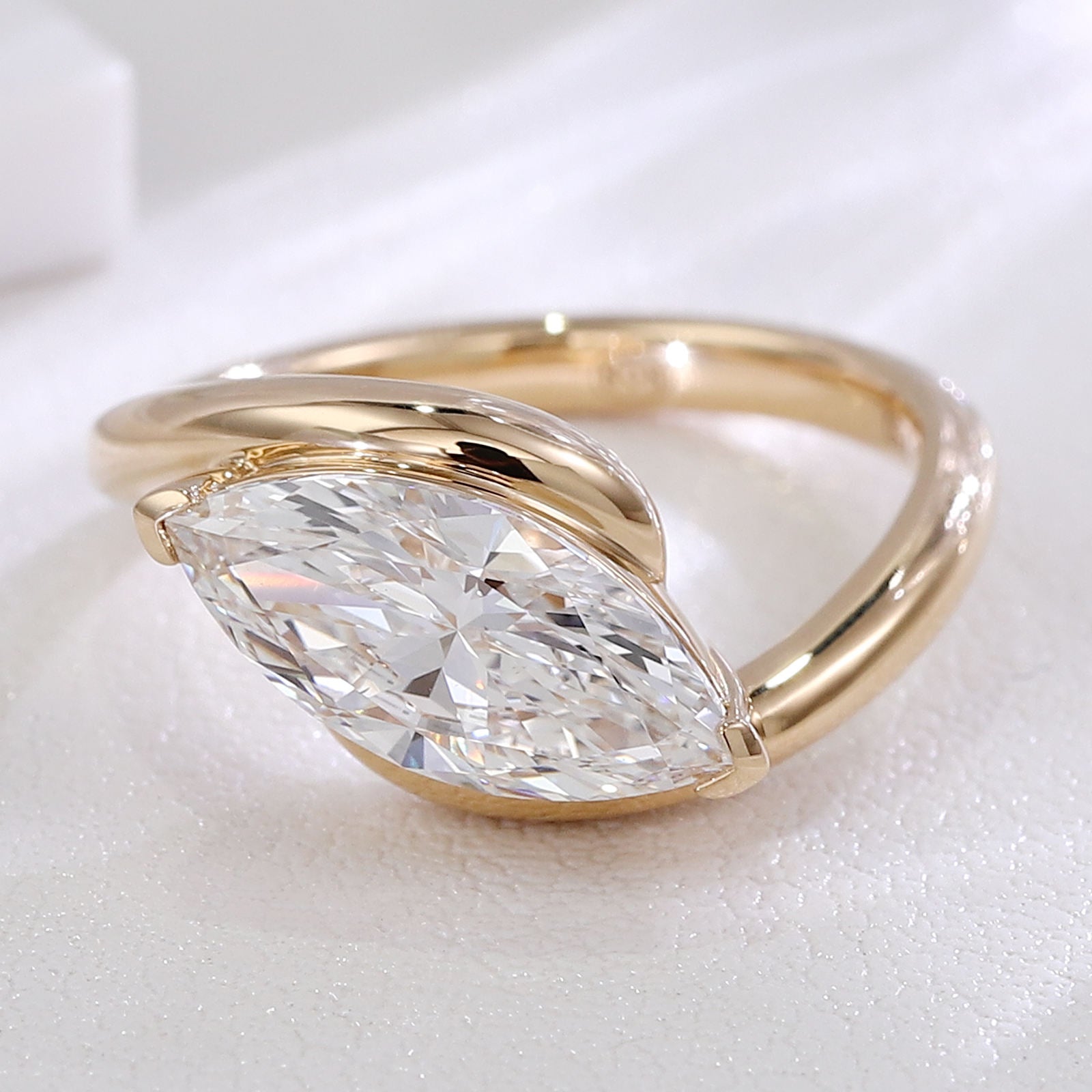 solitaire rings, gold rings, marquise cut engagement ring, gold rings for women, 14k gold rings, white gold rings, lab grown diamond rings, diamond rings for women, diamond rings, valentines gift for her, birthday gift for her, moissanite rings