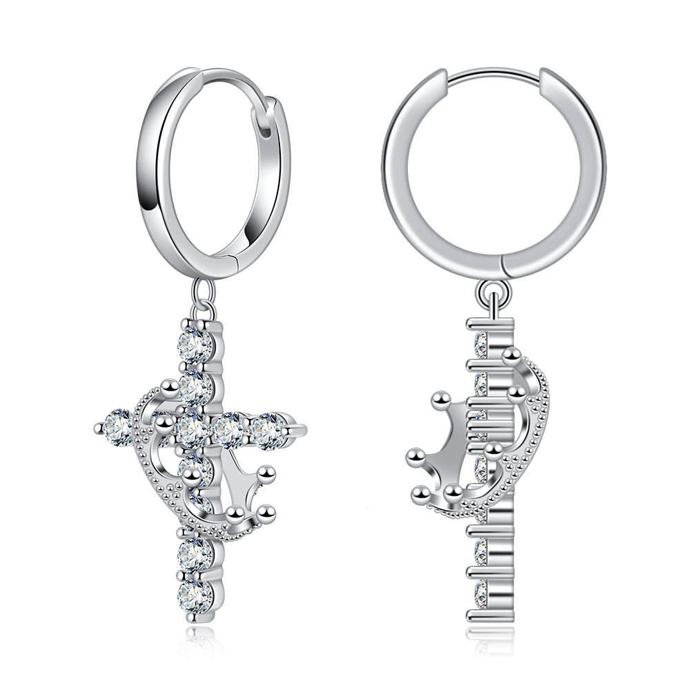 earrings, huggie earrings, cross earrings, diamond earrings, gold earrings, hoop earrings, gold huggie earrings, drop earrings, diamond drop earrings, gold drop earrings, silver drop earrings, lab grown diamond earrings, real diamond earrings, lab created diamond earrings, valentines gift for her, birthday gift for her