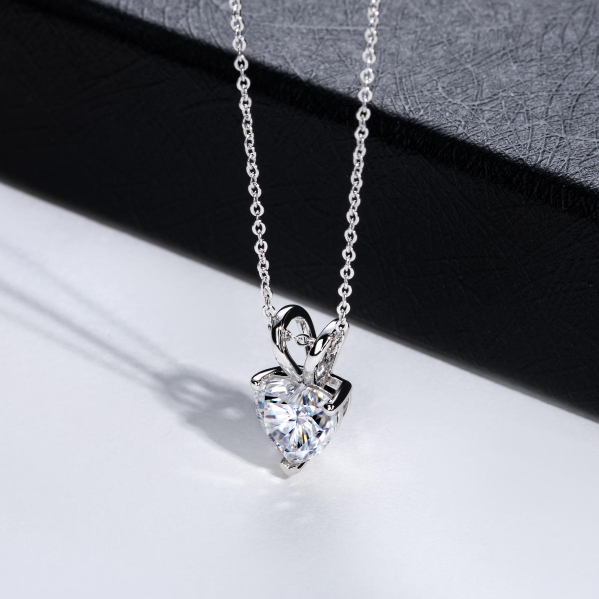 heart cut moissanite pendant, solitaire pendant necklace, gold pendant necklace, silver pendant necklace, diamond pendant, custom moissanite pendant, gold necklace, gold necklace women, white gold necklace, 14k gold necklace, valentines gift for her, birthday gift for her, 925 silver necklace