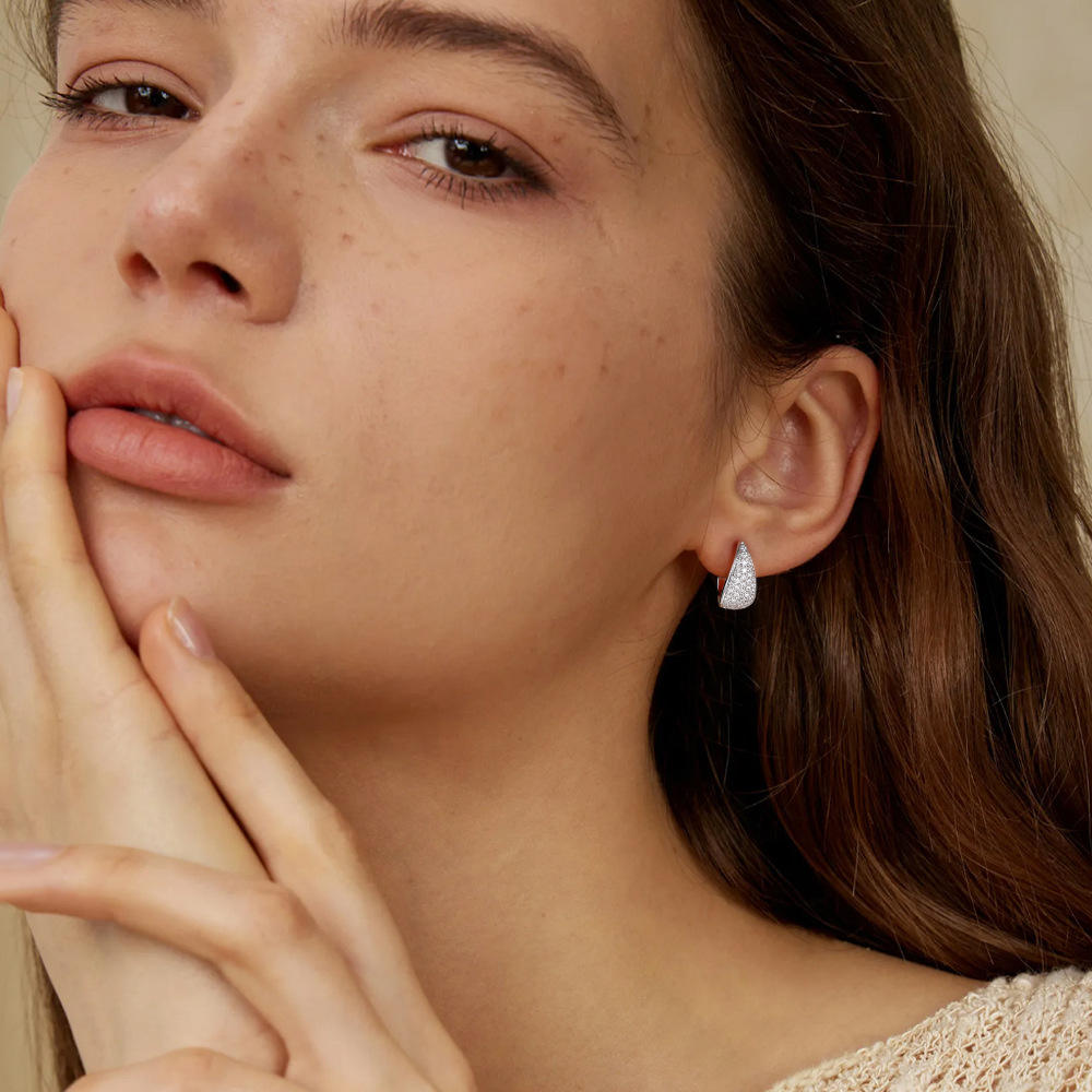 hoop earrings, silver hoop earrings, diamond hoop earrings, huggie hoop earrings, earrings, huggie earrings, diamond earrings, gold earrings, gold huggie earrings, drop earrings, lab grown diamond earrings, real diamond earrings, lab created diamond earrings, valentines gift for her, birthday gift for her