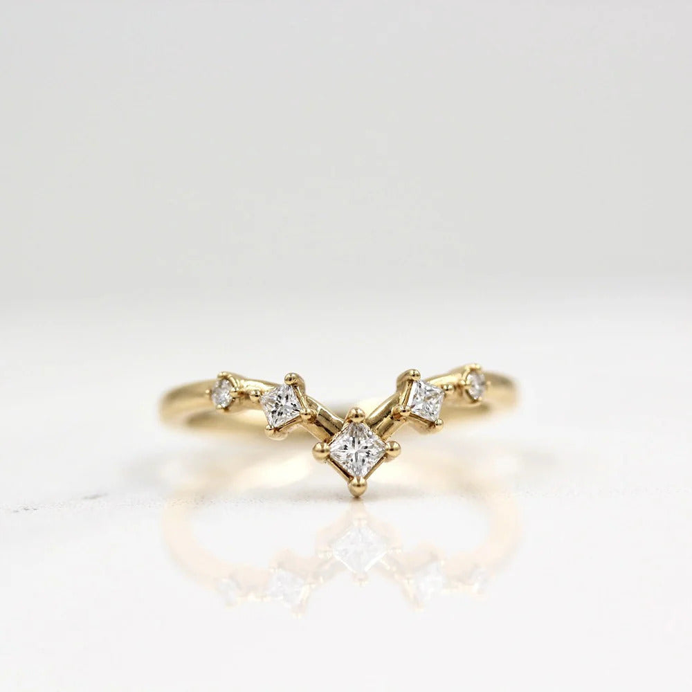 chevron ring, v shaped band, v shaped ring for her, chevron band, round cut diamond ring, round cut engagement ring, gold rings, eternity ring, engagement rings, engagement rings for women, moissanite engagement rings, gold rings for women, 14k gold rings, white gold rings, lab grown diamond rings, diamond rings for women, diamond rings, valentines gift for her, birthday gift for her, moissanite rings, 925 silver rings