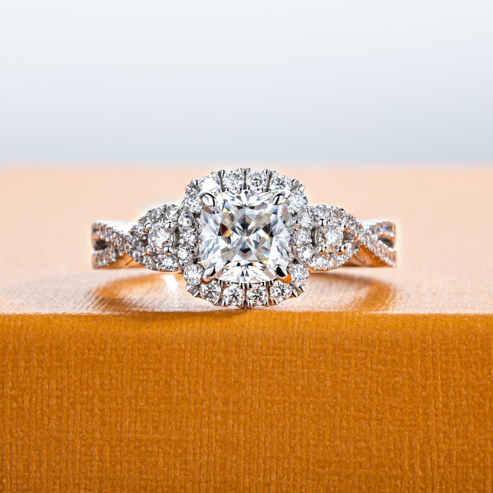 cushion cut diamond ring, unique engagement ring, solitaire rings, halo rings, gold rings, engagement rings, engagement rings for women, moissanite engagement rings, gold rings for women, 14k gold rings, white gold rings, lab grown diamond rings, diamond rings for women, diamond rings, valentines gift for her, birthday gift for her, moissanite rings, 925 silver rings
