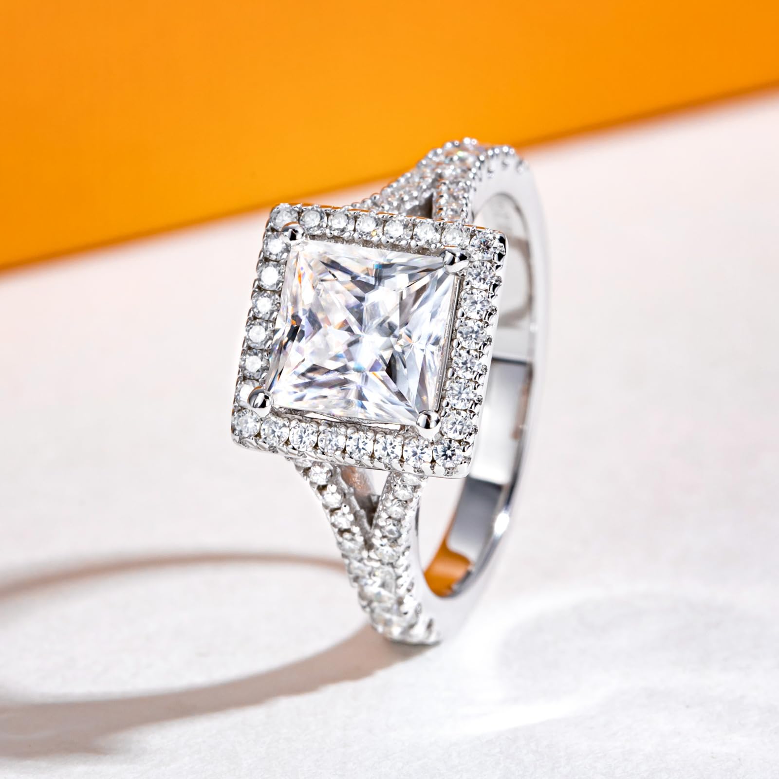 princess cut diamond ring, solitaire rings, halo rings, gold rings, princess cut engagement ring, gold rings for women, 14k gold rings, white gold rings, lab grown diamond rings, diamond rings for women, diamond rings, valentines gift for her, birthday gift for her, moissanite rings, 925 silver rings
