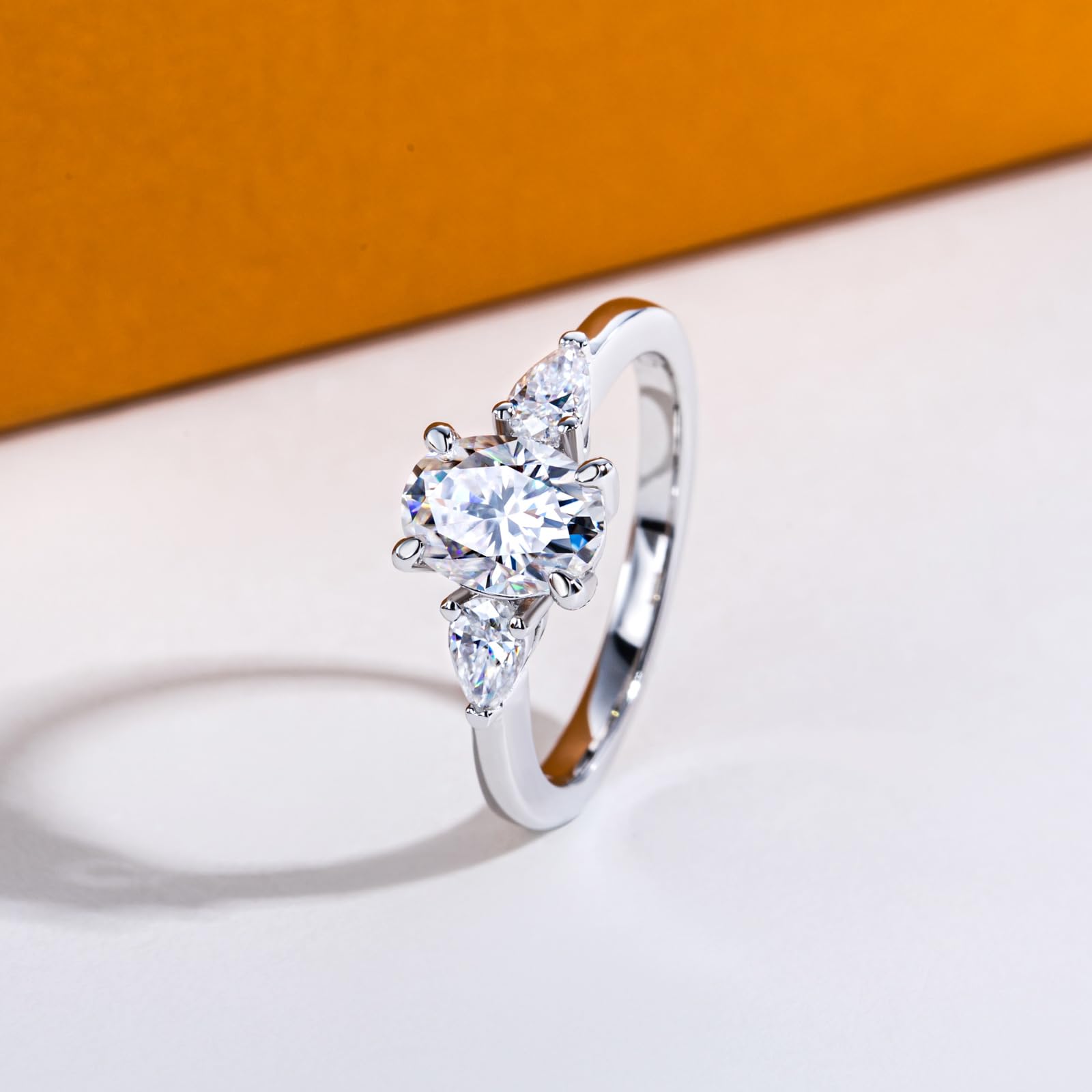 three stone rings, oval diamond ring, 1 carat oval diamond ring, gold ring, 14k gold ring, white gold ring, rings, promise rings for her, anniversary ring, silver rings, sterling silver rings, valentines gift for her, birthday gift for her, lab grown diamonds