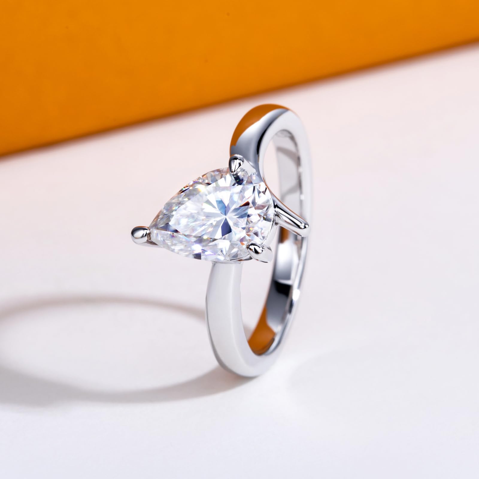 pear cut diamond ring, pear cut engagement ring, solitaire rings, halo rings, gold rings, engagement rings, engagement rings for women, moissanite engagement rings, gold rings for women, 14k gold rings, white gold rings, lab grown diamond rings, diamond rings for women, diamond rings, valentines gift for her, birthday gift for her, moissanite rings, 925 silver rings