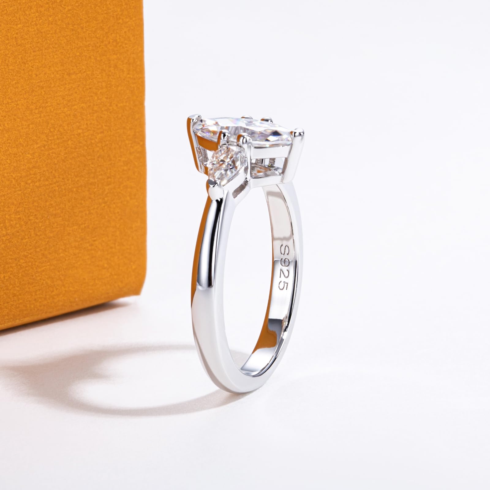 marquise cut diamond ring, three stone rings, pear diamond ring, 1 carat marquise diamond ring, gold ring, 14k gold ring, white gold ring, rings, promise rings for her, anniversary ring, silver rings, sterling silver rings, valentines gift for her, birthday gift for her, lab grown diamonds