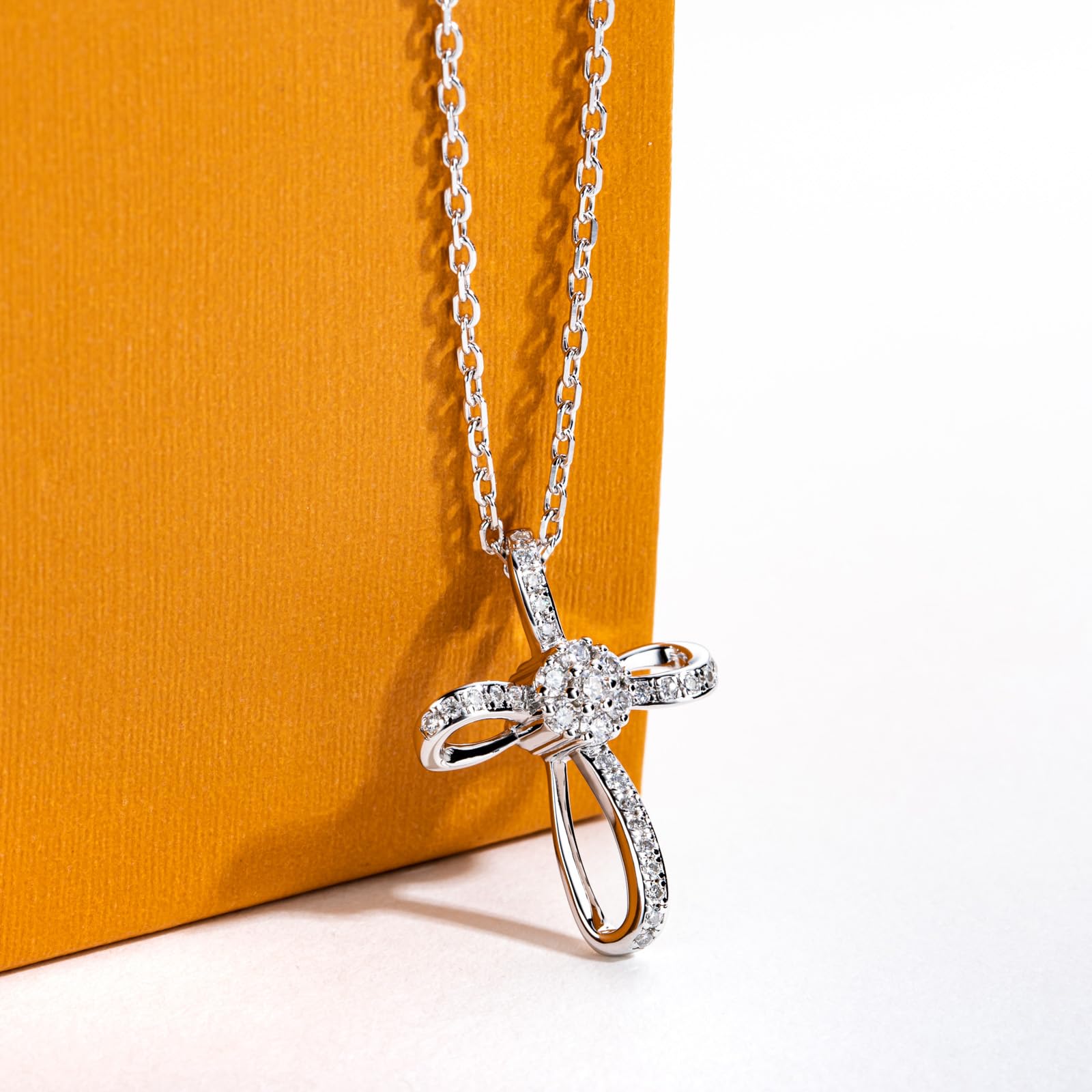 diamond cross necklace, sterling silver cross pendant, white gold cross necklace, religious jewelry women, christian cross necklace, pave diamond cross pendant, elegant faith necklace, moissanite cross jewelry, dainty cross necklace, luxury silver necklace, gift for her jewelry, minimalist religious necklace