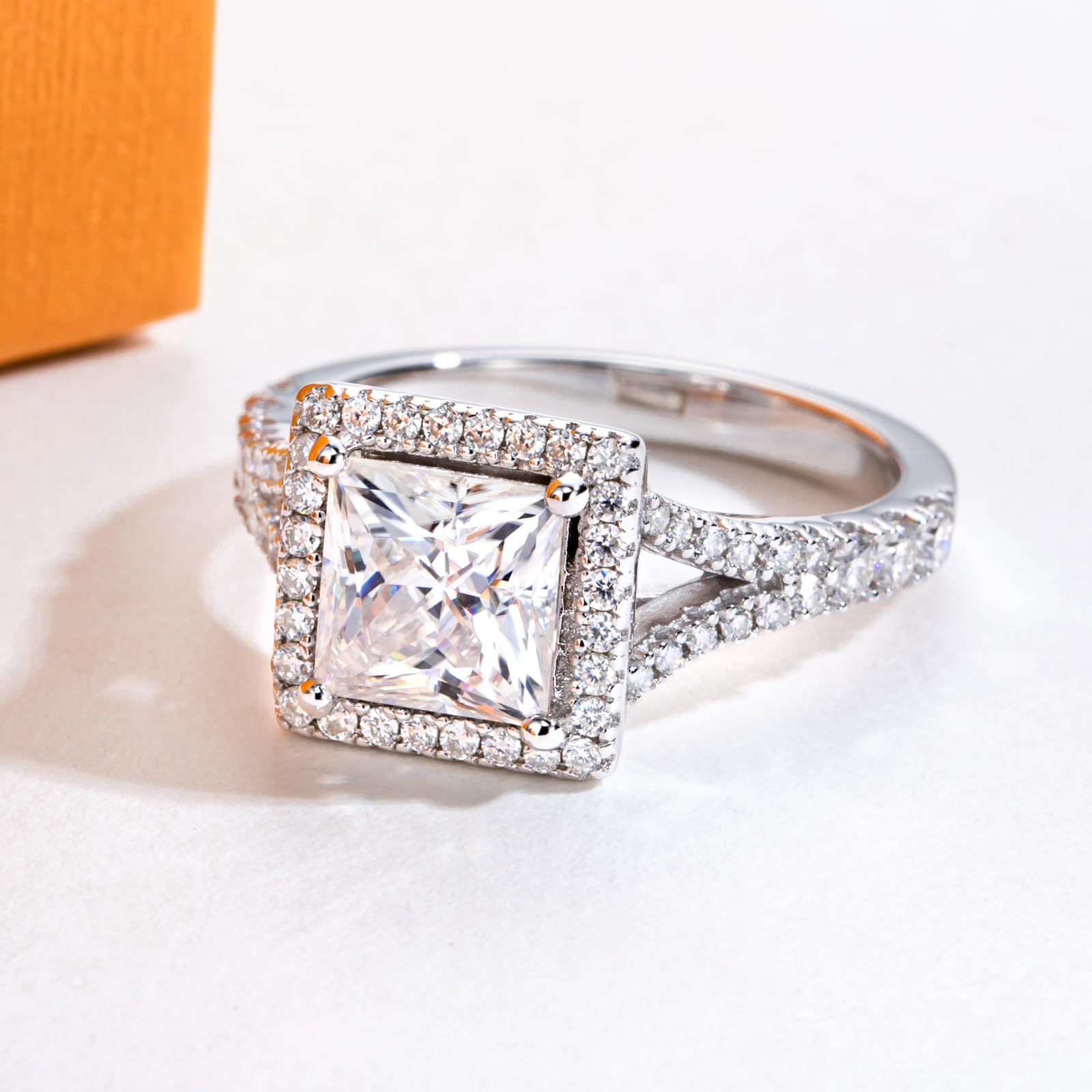 princess cut diamond ring, solitaire rings, halo rings, gold rings, princess cut engagement ring, gold rings for women, 14k gold rings, white gold rings, lab grown diamond rings, diamond rings for women, diamond rings, valentines gift for her, birthday gift for her, moissanite rings, 925 silver rings