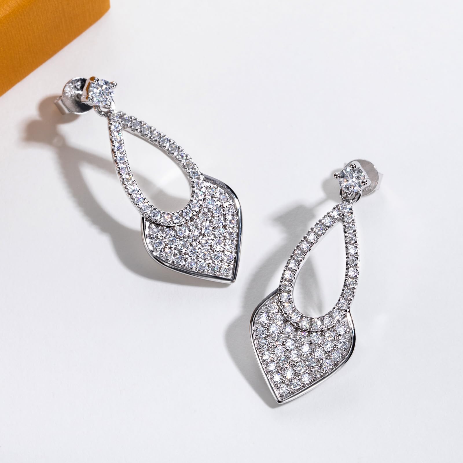 dangle earrings, gold dangle earrings, silver dangle earrings, drop earrings, diamond drop earrings, gold drop earrings, silver drop earrings, diamond earrings, diamond earrings for women, lab grown diamond earrings, gold earrings, valentines gift for her, birthday gift for her, anniversary gift for her