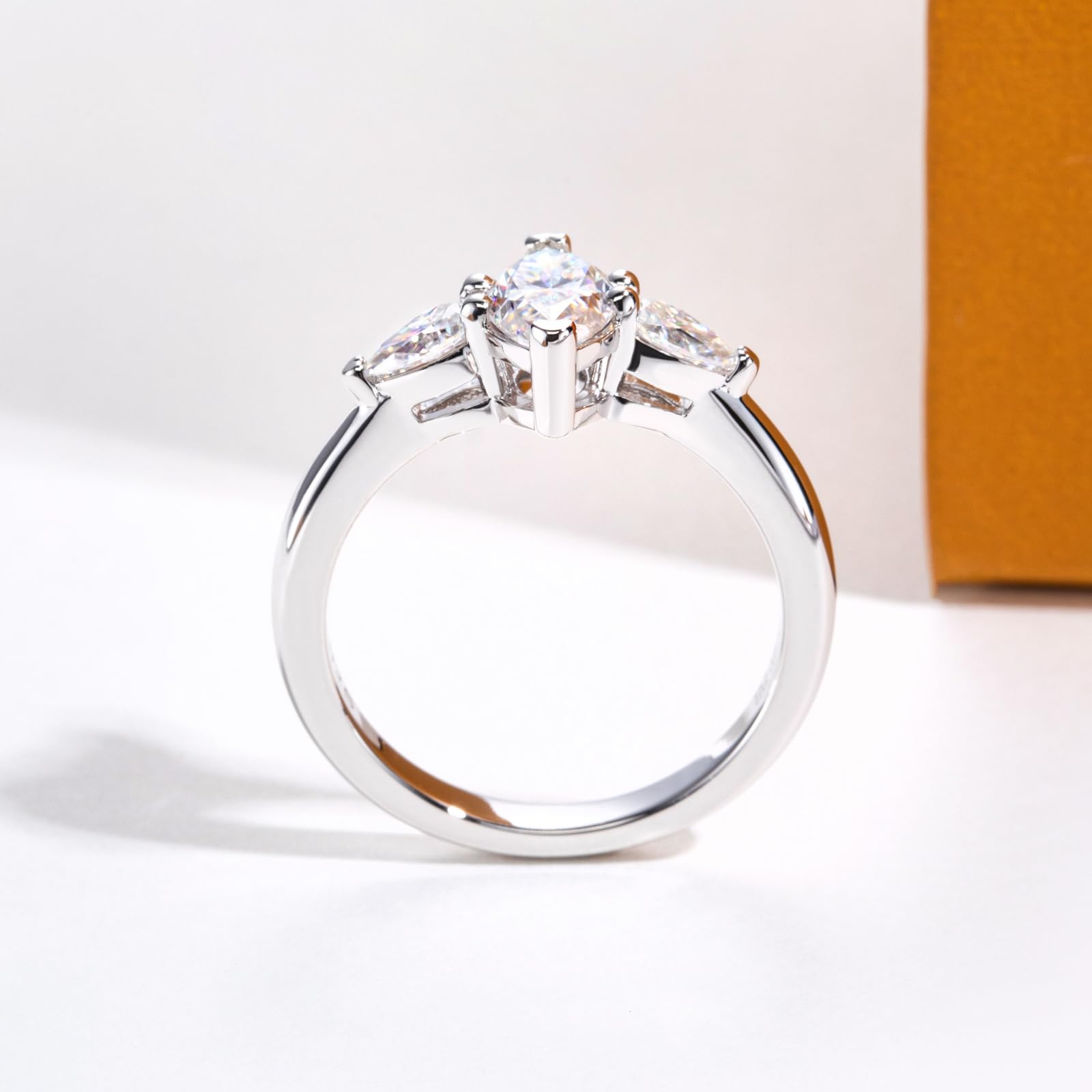 marquise cut diamond ring, three stone rings, pear diamond ring, 1 carat marquise diamond ring, gold ring, 14k gold ring, white gold ring, rings, promise rings for her, anniversary ring, silver rings, sterling silver rings, valentines gift for her, birthday gift for her, lab grown diamonds