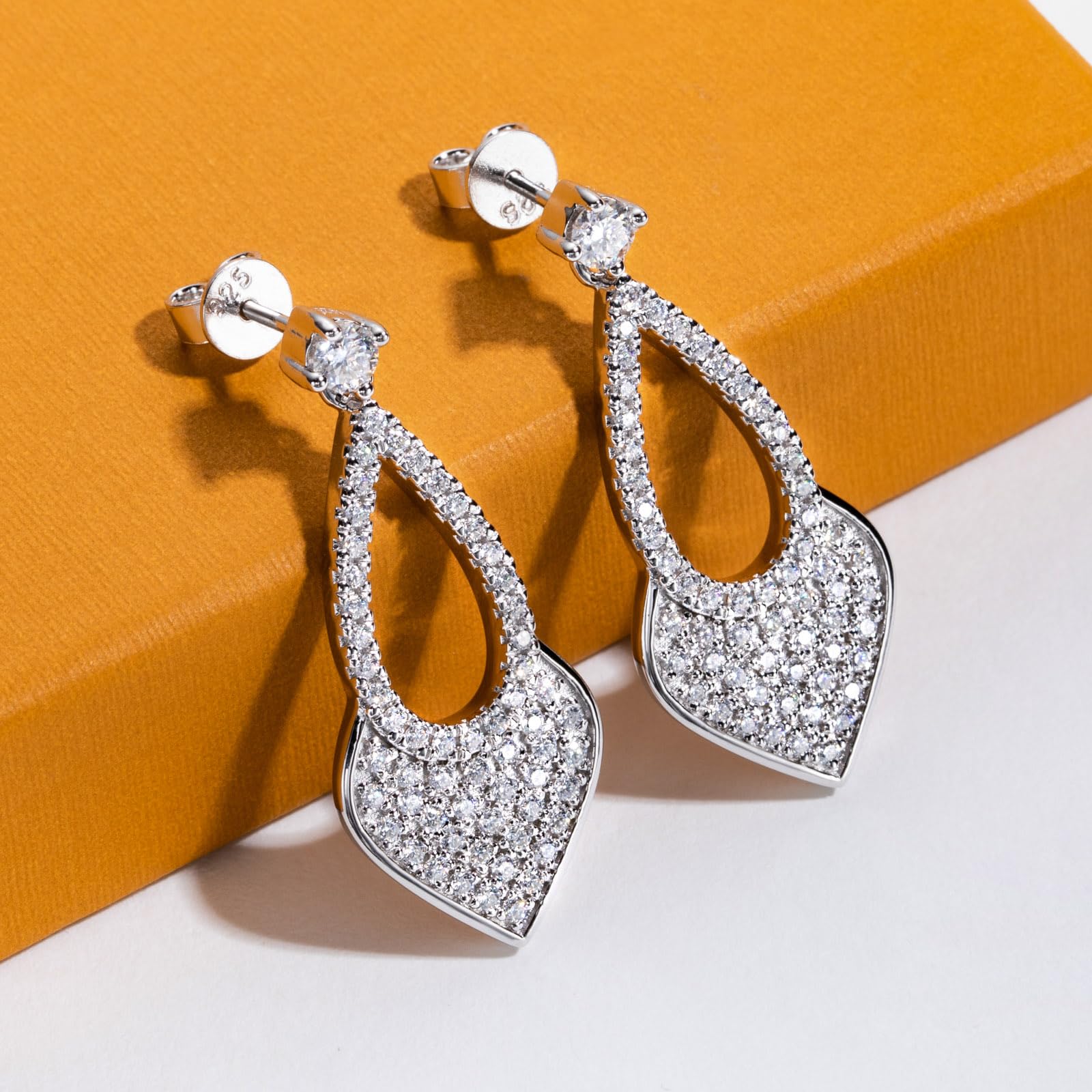 dangle earrings, gold dangle earrings, silver dangle earrings, drop earrings, diamond drop earrings, gold drop earrings, silver drop earrings, diamond earrings, diamond earrings for women, lab grown diamond earrings, gold earrings, valentines gift for her, birthday gift for her, anniversary gift for her