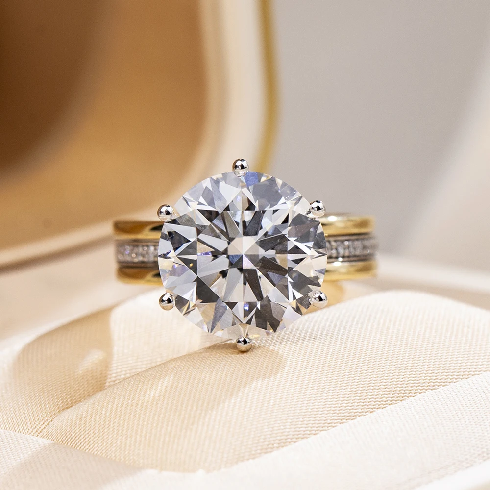 3 carat round moissanite ring, moissanite bridal set, moissanite bridal set rings, gold plated ring, round solitaire ring, round solitaire ring designs, lab grown diamond ring, 2 carat lab grown diamond ring, bridal jewelry set, moissanite rings engagement