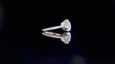 solitaire rings, gold rings, portuguese cut ring, round cut engagement ring, gold rings for women, 14k gold rings, white gold rings, lab grown diamond rings, diamond rings for women, diamond rings, valentines gift for her, birthday gift for her, moissanite rings, 