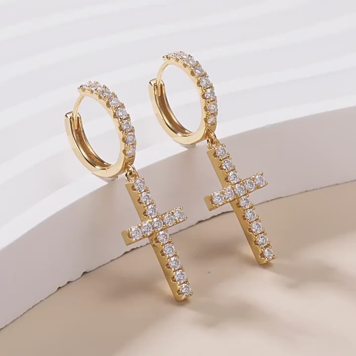 earrings, huggie earrings, cross earrings, diamond earrings, gold earrings, hoop earrings, gold huggie earrings, drop earrings, diamond drop earrings, gold drop earrings, silver drop earrings, lab grown diamond earrings, real diamond earrings, lab created diamond earrings, valentines gift for her, birthday gift for her