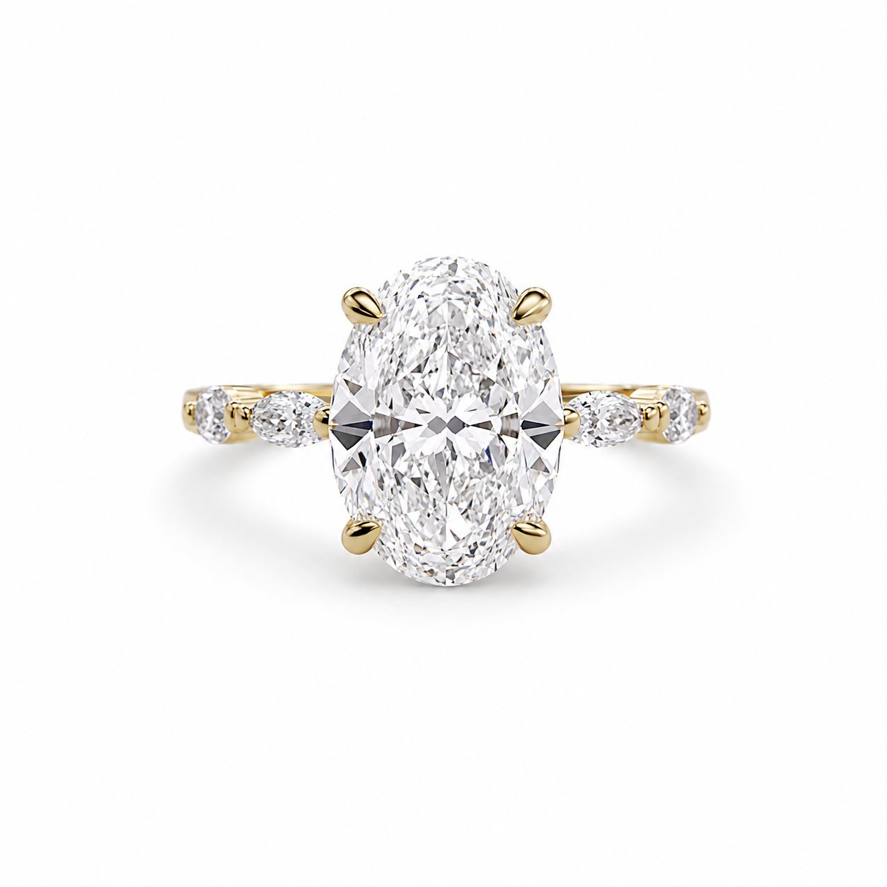 oval moissanite ring gold, oval engagement ring for women, gold plated ring USA, designer rings for women, lab grown diamond alternative, luxury bridal ring, moissanite jewelry UK, unique engagement ring